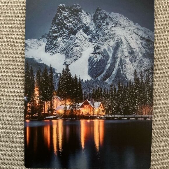 Snowy Mountain Cabin Magnet - Picture 3 of 3